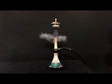 Load and play video in Gallery viewer, Hookah Set 19&quot; with Silicone Hose Bowl Tongs Mouth Tips Everything Accessories,  Small Shisha Complete Set Aluminum Hooka

